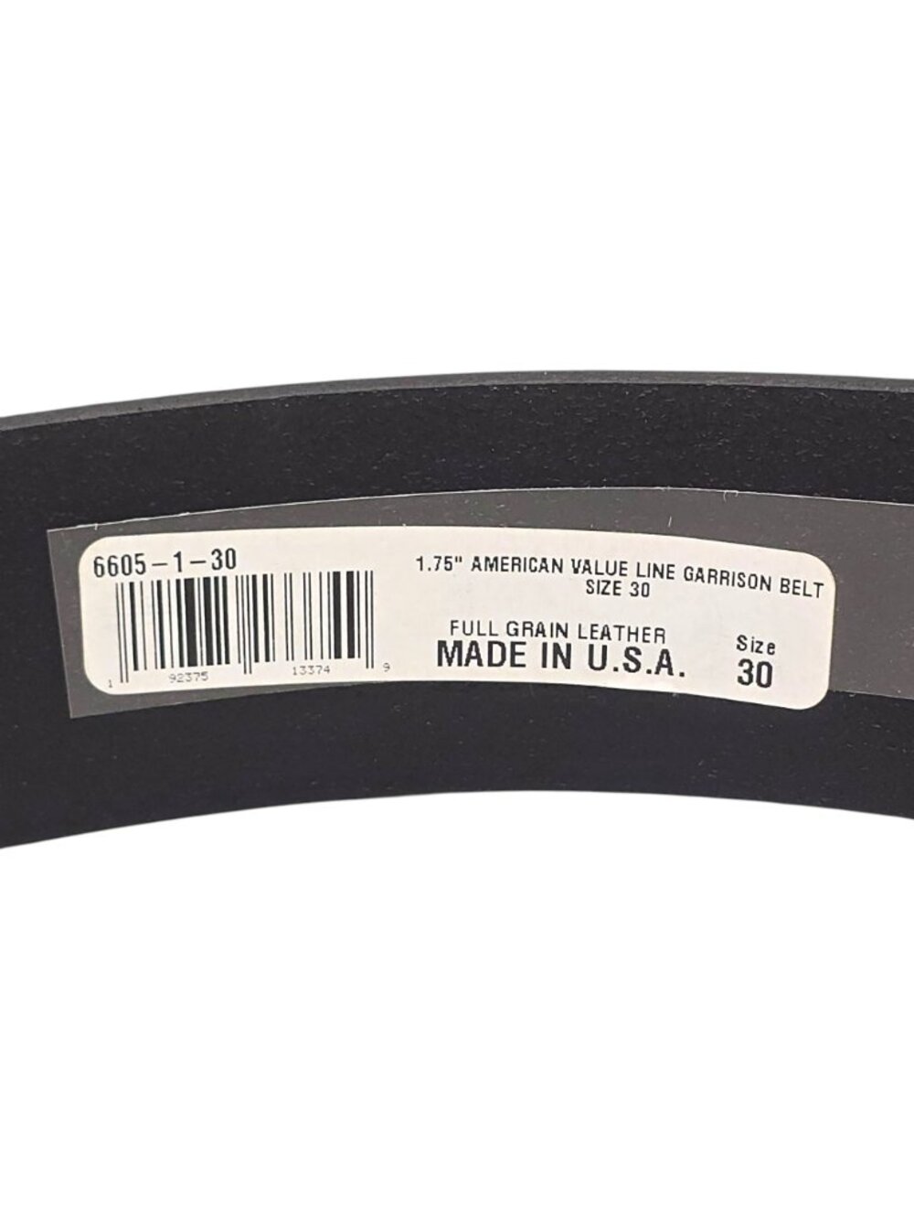 Boston Leather 1.75" Full Grain Leather Garrison Belt Size 30 Black Made In USA - Picture 3 of 10